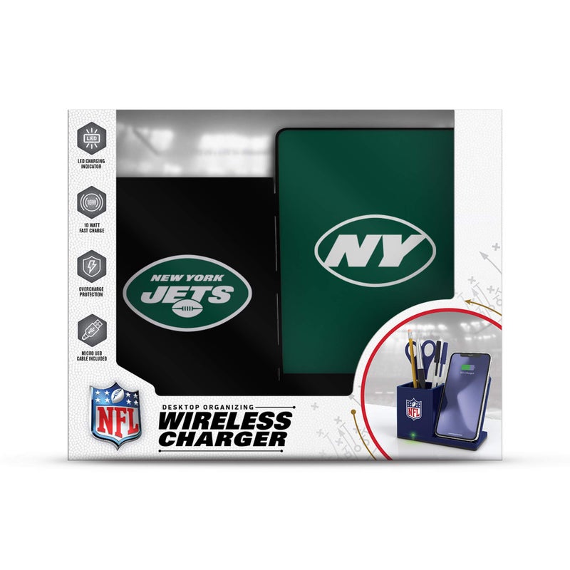 SOAR NFL Wireless Charger and Desktop Organizer, New York Jets - Image 2